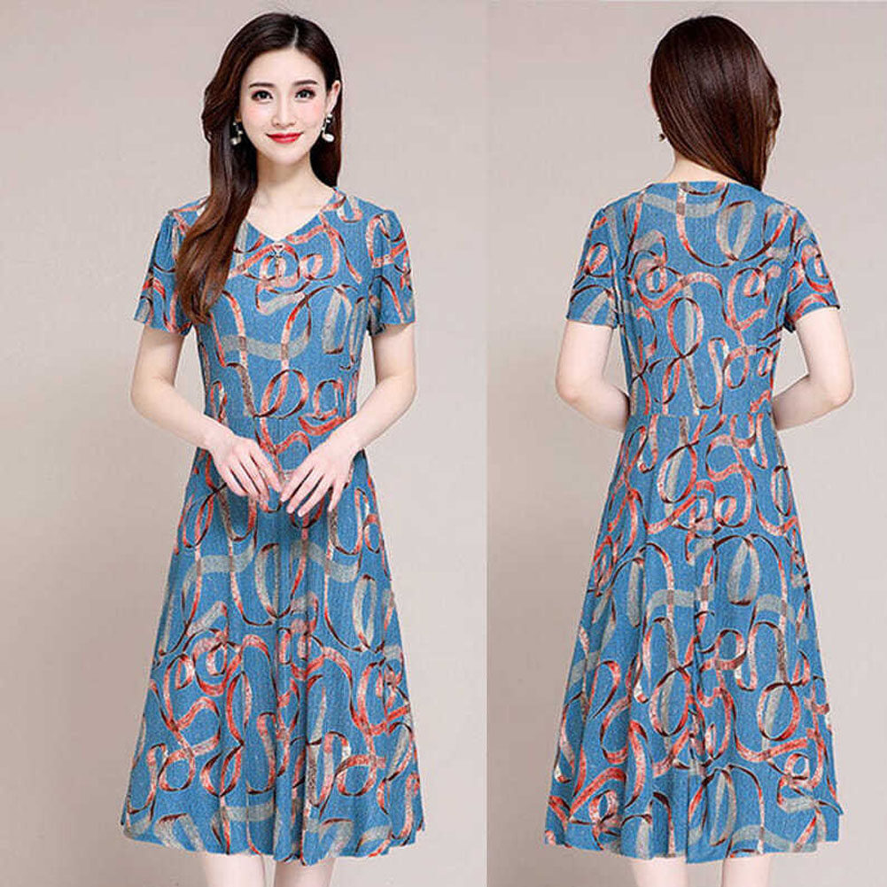 Đầm nữ caro xanh dáng dài phối cổ chữ v theo phong cách pháp cổ điển