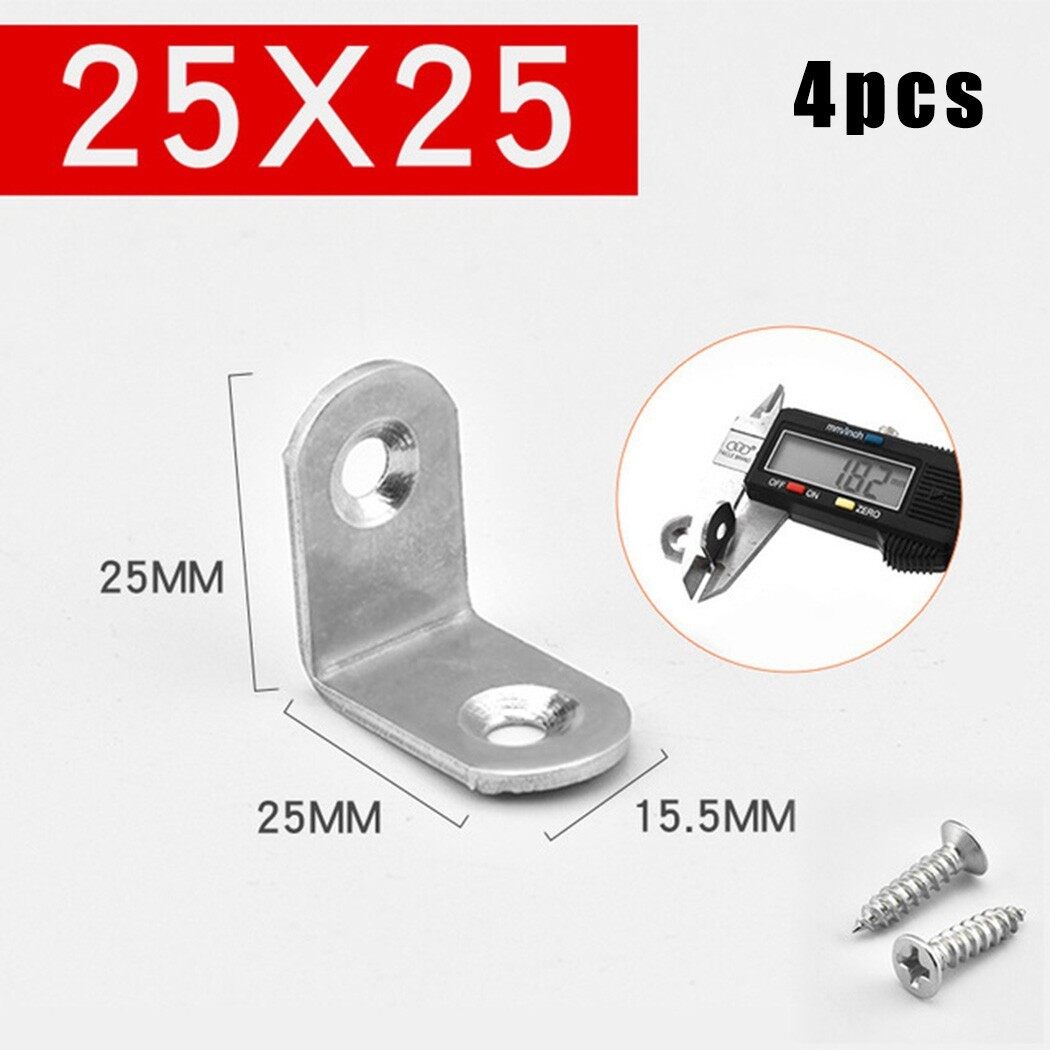 Toolstar 4 cái giá đỡ góc bằng thép không gỉ giá đỡ góc phải hình chữ l