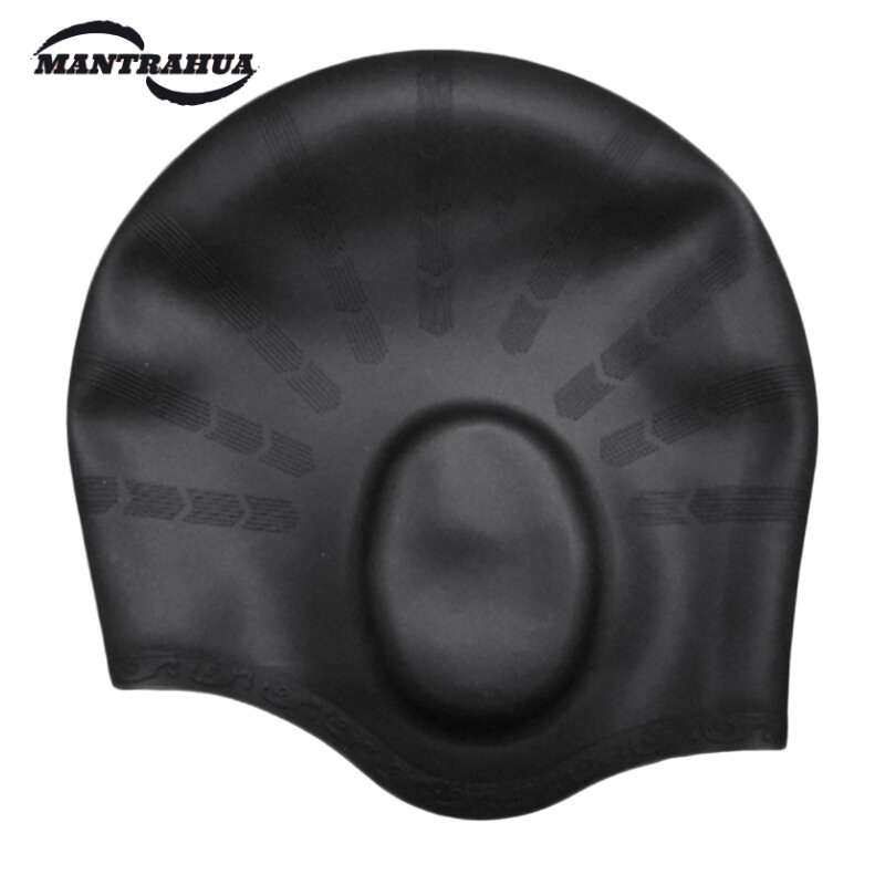 Mũ bơi silicon chống nước mantrahua, mũ bơi có bảo vệ tai 3D thiết kế công thái học