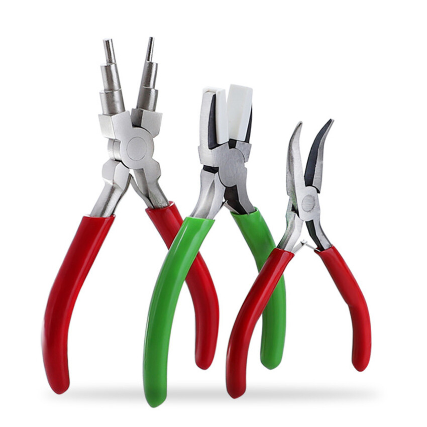 Bộ 3 chiếc kim móc kim bánh bao bộ dụng cụ sản xuất kẹp trang sức bằng đồng dụng cụ tự làm sản xuất trang sức dây thép hạt dụng cụ thủ công