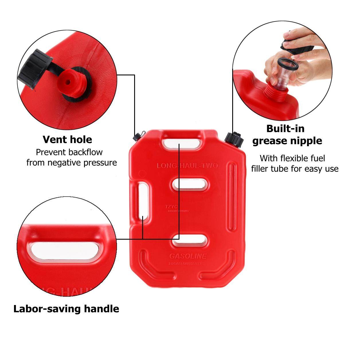 Shop Generic 10L Jerry Can Gas Fuel Tank Petrol Motorcycle/Car Portable