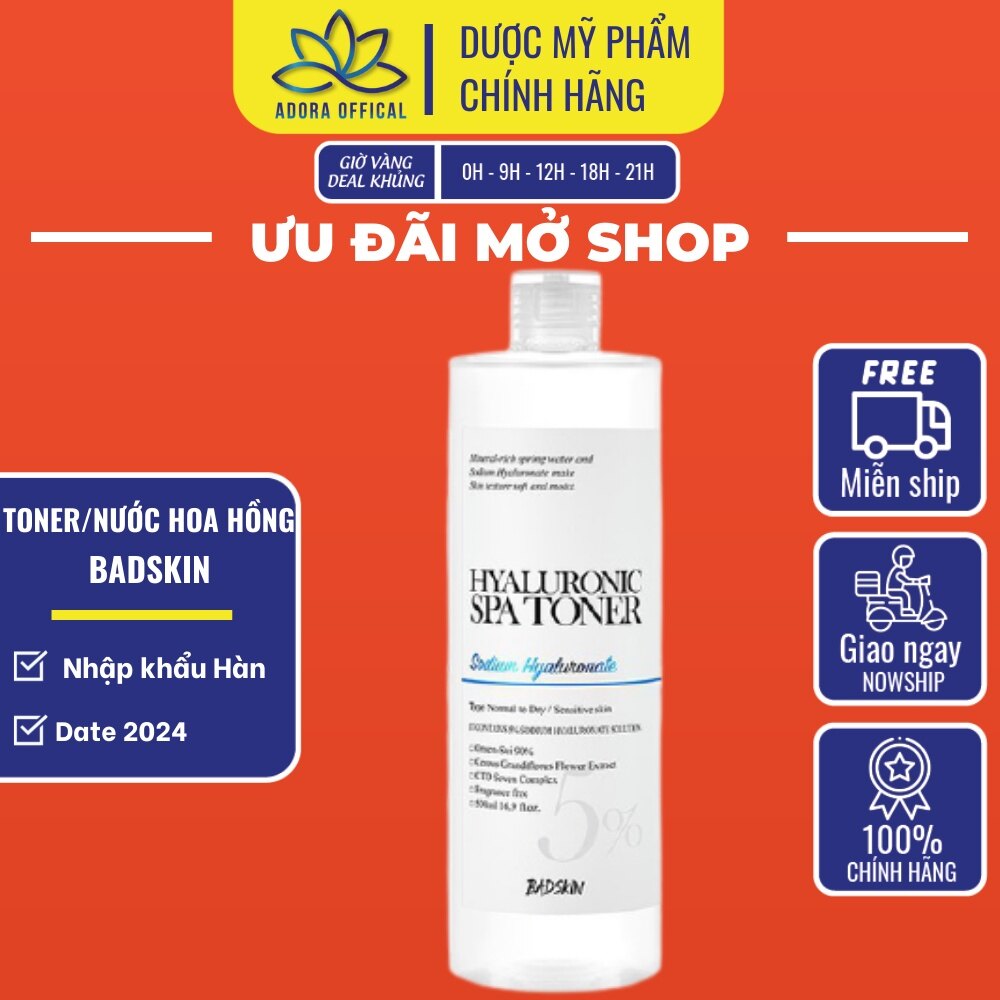 Toner cấp nước BADSKIN HYALURONIC SPA TONER