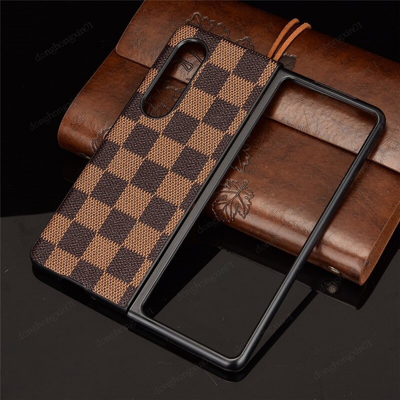 Gray Louis Vuitton Logo Samsung Galaxy Z Fold 3 5G Clear Case