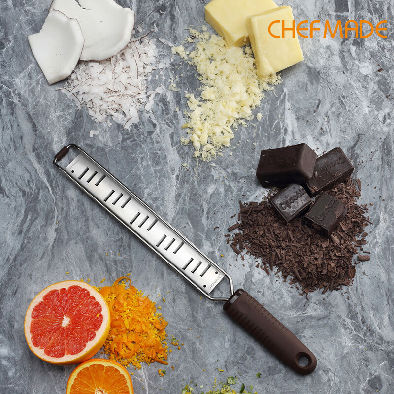 Bộ Dụng Cụ Bào Dụng Cụ Gọt Vỏ Chanh CHEFMADE Cho Phô Mai Parmesan Cam Quýt Gừng Tỏi Hạt Nhục Đậu Khấu Trái Cây-Rau Quả-Dụng Cụ Gọt Vỏ, Lưỡi Dao Thép Không Gỉ WK9151