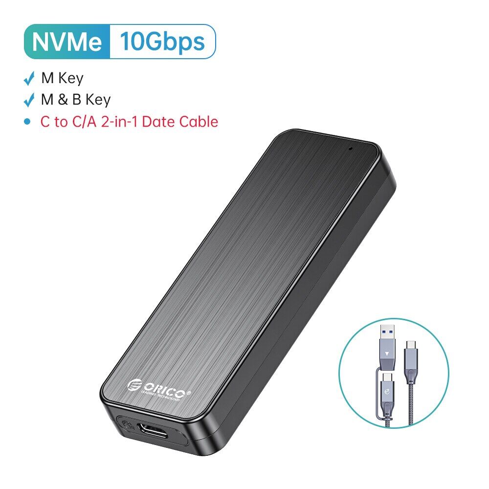 M.2 SSD Bao Vây ORICO M2 NVMe Bao Vây USB3.2 Gen2 Loại C 10Gbps PCIe SSD Bao Vây M2 SSD Trường Hợp Đ