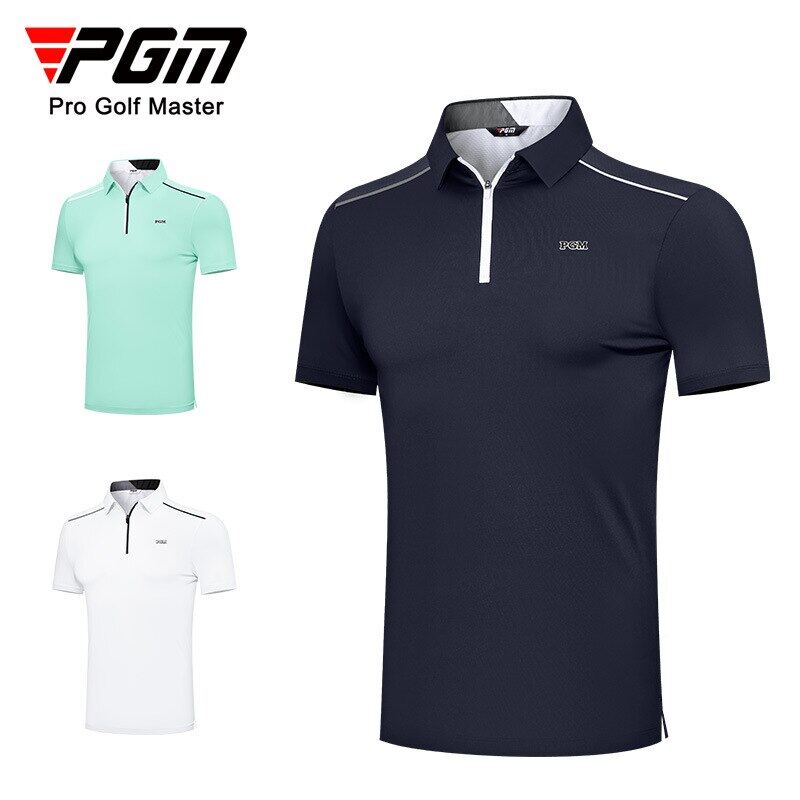 PGM Men s Golf Short Sleeve T-Shirt Summer Sports Breathable Quick Drying