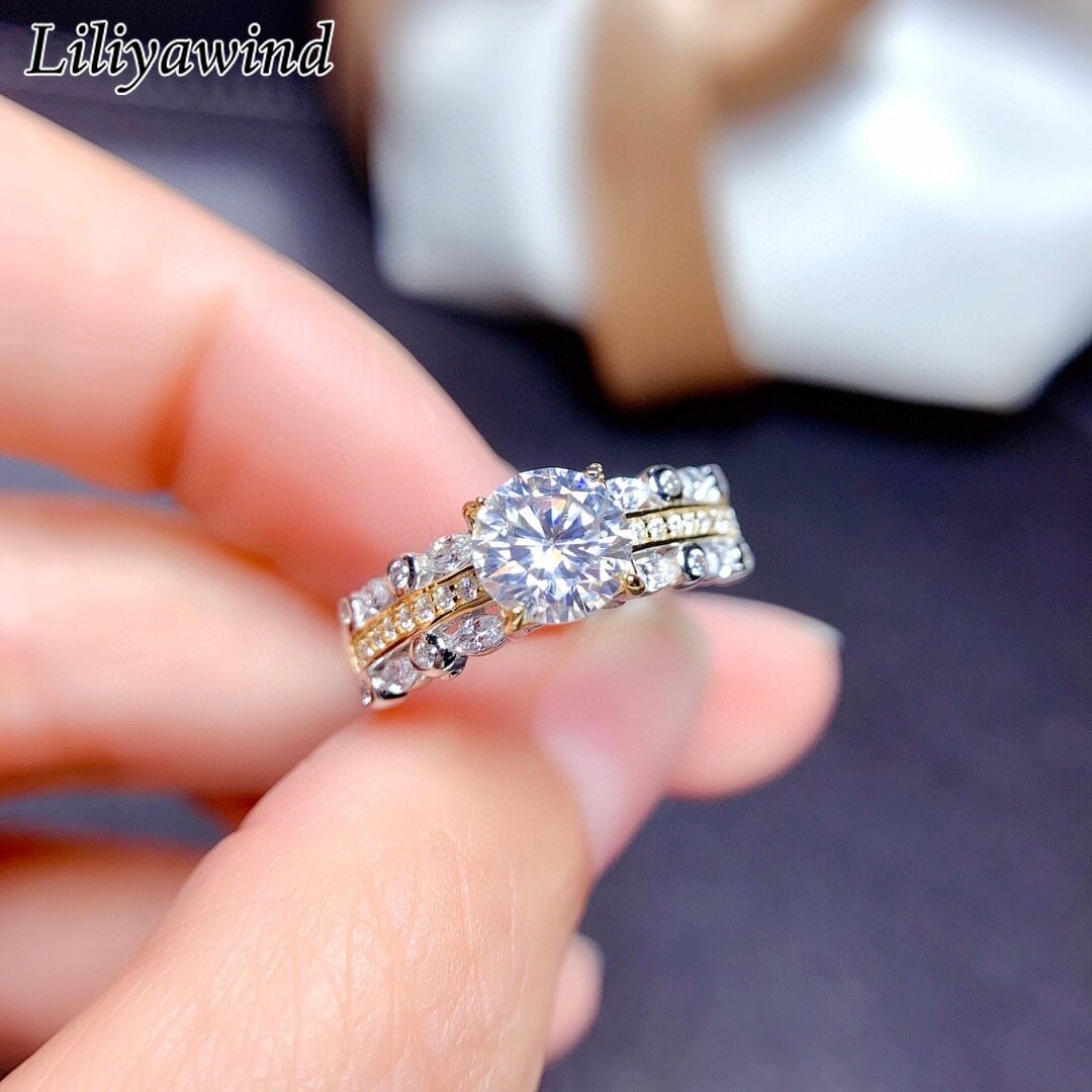 Liliya Nhẫn Đá Quý Màu Hồng Kim Cương Cacbon Cao Dành Cho Nữ Quà Tặng Trang SỨC TIỆC Đính Hôn