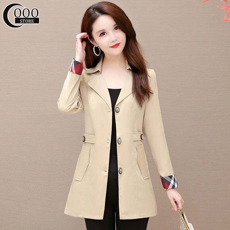 Oooo áo khoác cho nữ áo khoác cho mẹ áo khoác dài vừa phải dáng ôm thời trang cho nữ