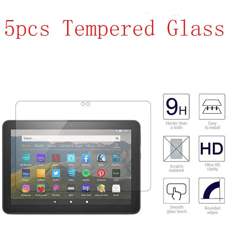 Kính Cường Lực 9H Bảo Vệ, Đối Với Amazon Kindle Fire HD 8 2020/Amazon Kindle Fire HD 8 Plus 2020/Amazon Kindle Oasis 3 2019/2017/2016/Amazon Kindle Fire 7 2017/Amazon Kindle Fire 7 2019 /Fire HD 8 2017 /Amazon Kindle Voyage , 5 Cái Trong 1 Gói