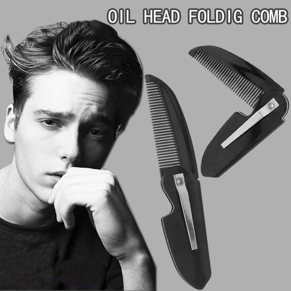 WKO Lược Gấp Gọn Bỏ Túi Cho Nam Lược Nhựa Đựng Ria Mép Lược Gấp Gọn