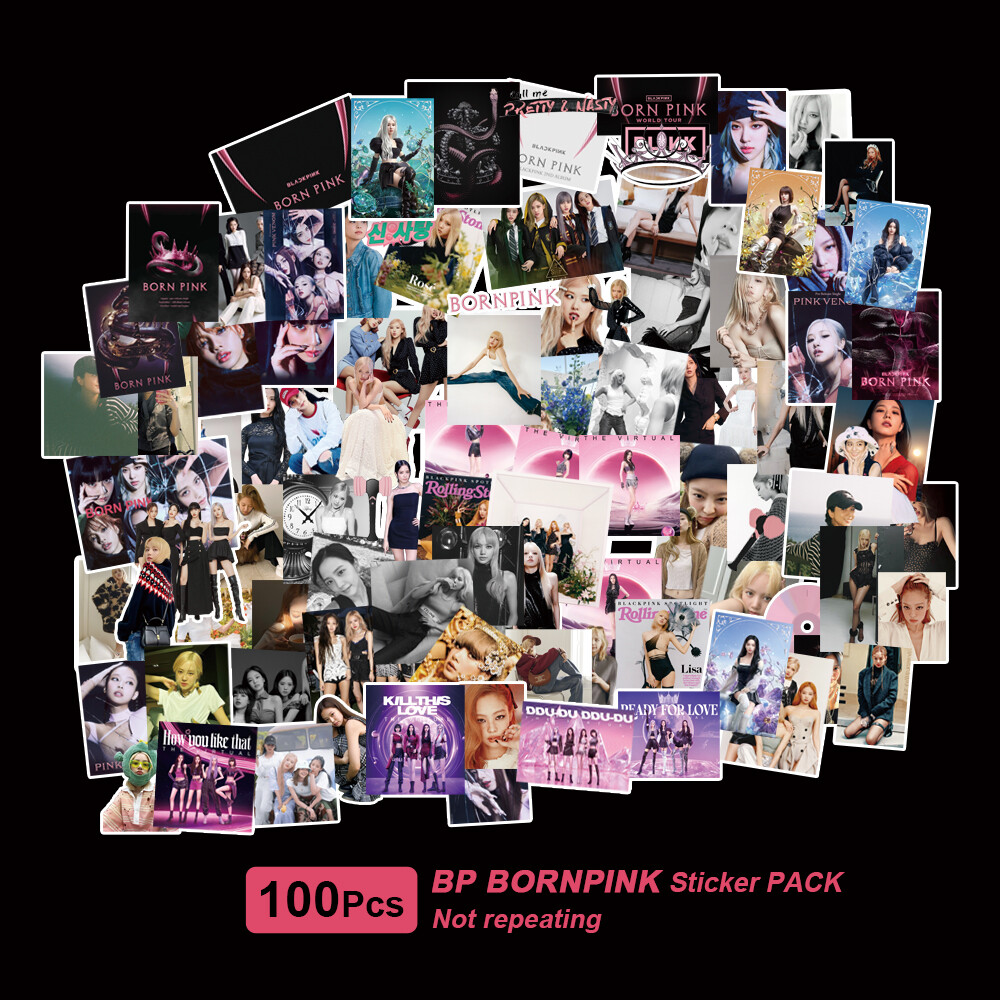100 cái/bộ nhãn dán pvc kpop blackpink 2022-intl