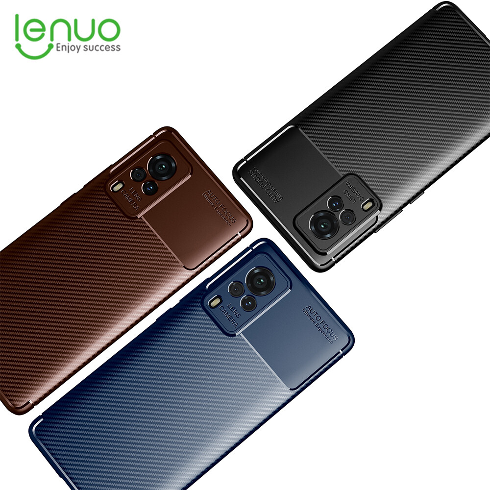 Lenuo Ốp Lưng Cho Vivo X60 Pro-Ốp Lưng Điện Thoại Di Động Mờ Chống Trầy Xước Chống Sốc Bằng Sợi Carbon TPU Ốp Lưng Điện Thoại