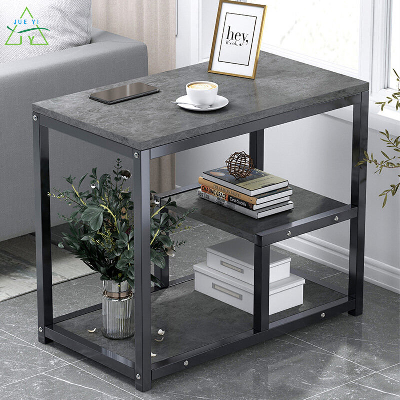 Bàn cà phê KS, ghế sofa, ánh sáng sang trọng, tủ bên, Bàn vuông nhỏ sáng tạo, kệ đơn giản, phòng ngủ, Bàn Cạnh Giường nhỏ