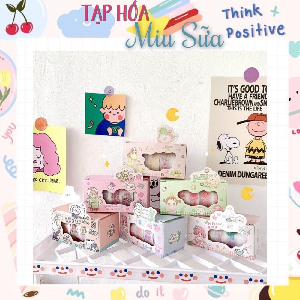 Washi tape hộp 5 cuộn cực xinh - MiuSua