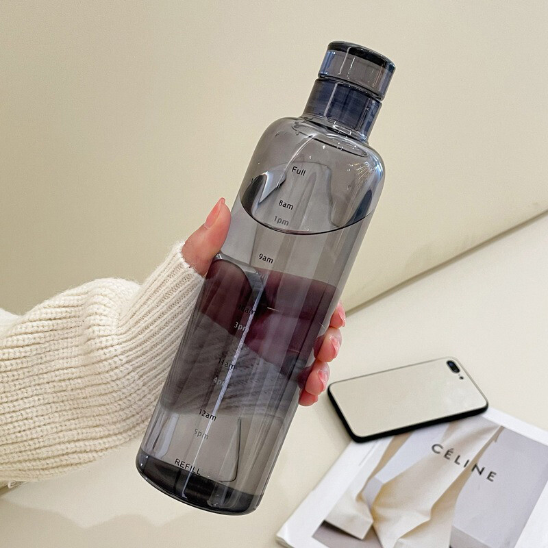 Bình nước bằng nhựa 500/700ml, bình nước thể thao chống rò rỉ, bình nước có lưới chia vạch và kín