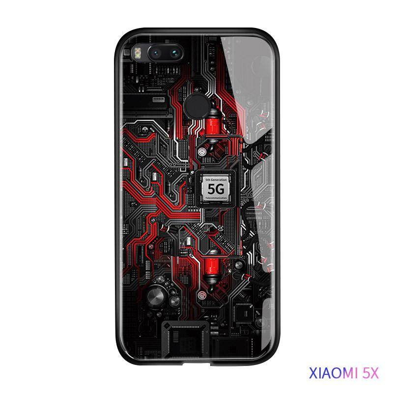 Honinga Dành Cho Ốp Xiaomi Mi A1 / 5X Chủ Đề Bảng Mạch Explorer Ốp Lưng Điện Thoại Bằng Kính Cường Lực Phiên Bản Vỏ Ốp Lưng