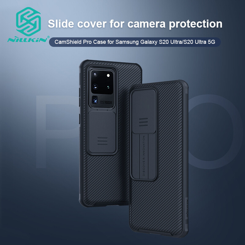 Nillkin Ốp PC CamShield Cho Samsung Galaxy S20 Ultra Và S20 Ultra 5G Ốp Lưng Bảo Vệ Máy Ảnh Trượt Riêng Tư