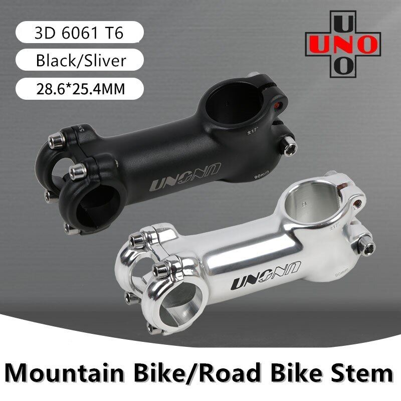 Uno pô tăng xe đạp pô tăng xe đạp leo núi siêu nhẹ 17 độ 28.6 25.4mm 60-130mm pô tăng xe đạp leo núi xe đạp leo núi kalloy màu đen bạc