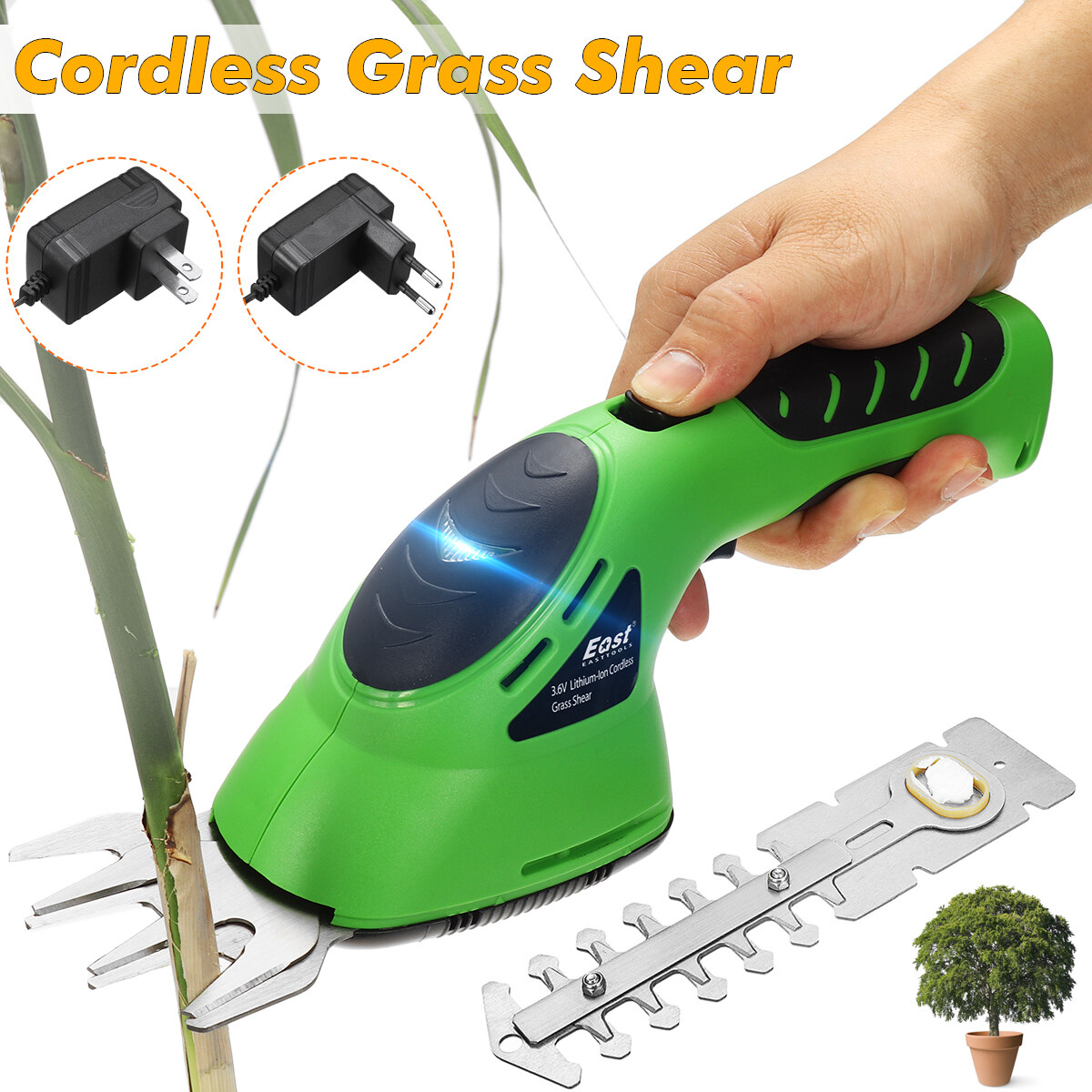Generic 2 In 1 Rechargeable Cordless Grass Shear Lawn Mower Garden
