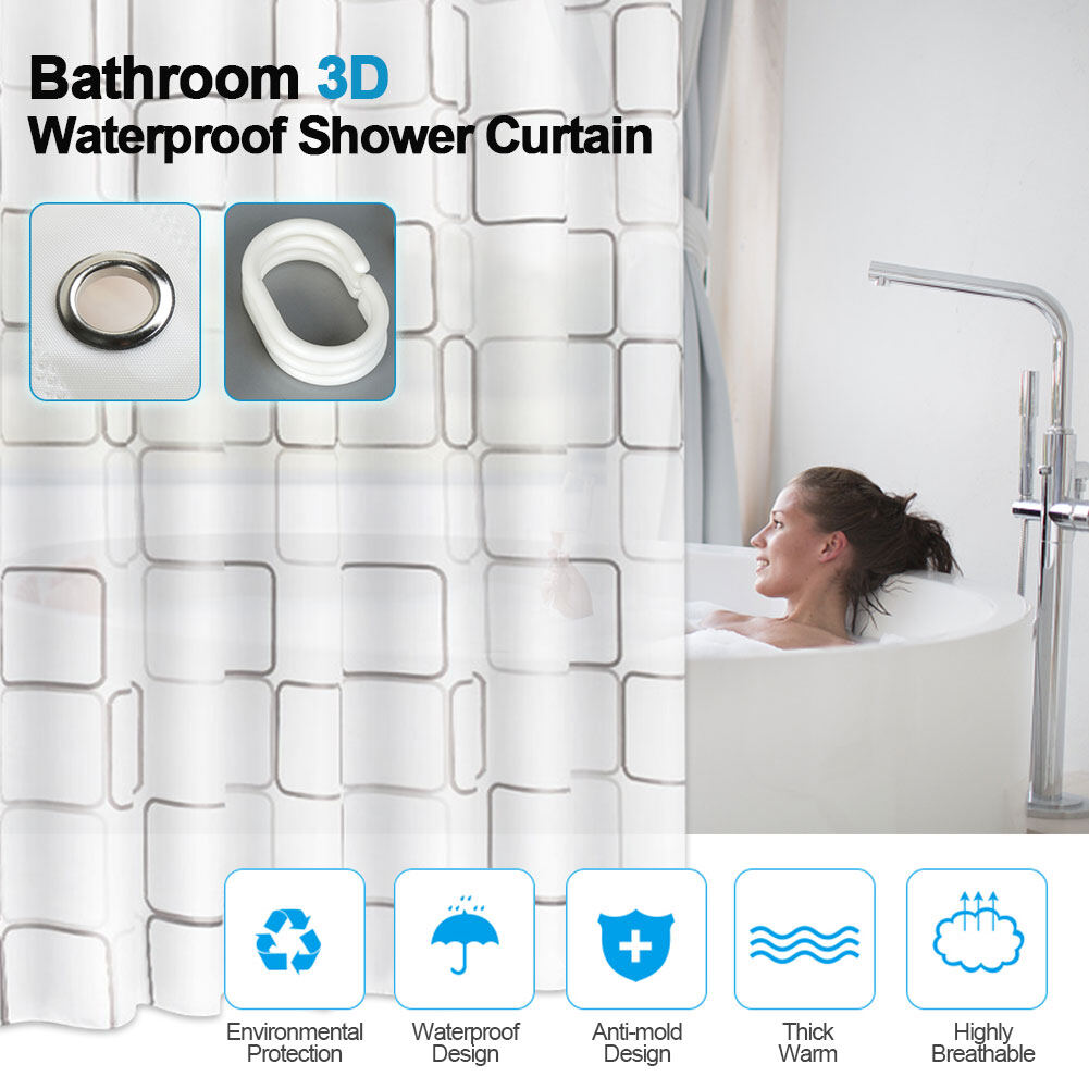 Rèm phòng tắm 3d chống thấm nước rèm vách ngăn hiện đại dày dặn rèm tắm che nắng rèm phòng tắm nhà vệ sinh peva rèm phòng tắm, rèm cửa nhà vệ sinh