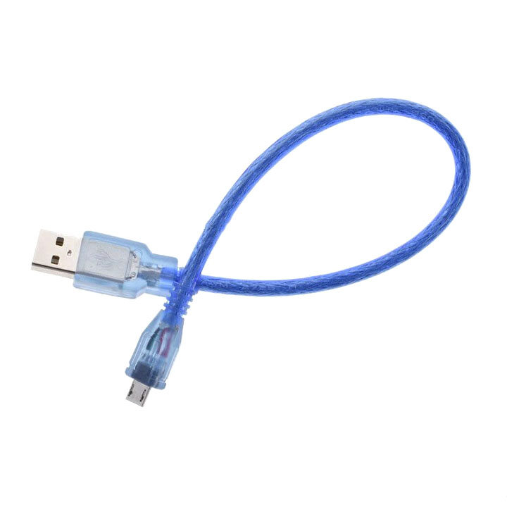 Dây usb a đực micro usb 30cm dây xanh loại tốt
