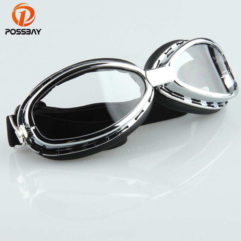 Haywood1 POSSBAY Motorcycle Clear Ski Retro Pilot Glasses Sports Eyewear For Cafe Rsuitable Fo Acer Bike Motorbike Sunglasses