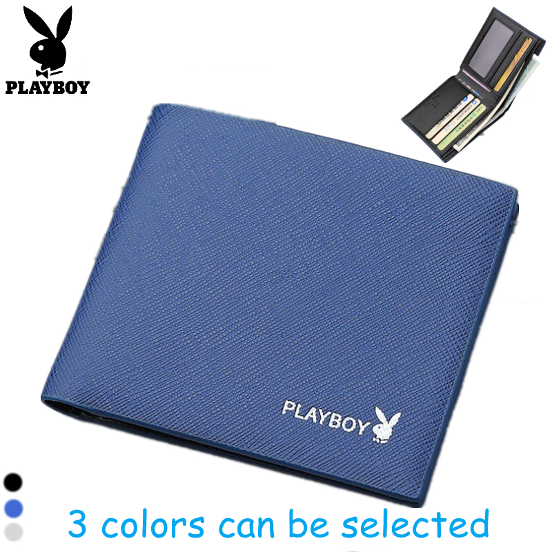 Ví Mới Playboy Ví Nam Thanh Niên Ngắn Ví Nam Nhiều Thẻ Ngang, Ví Họa Tiết Đa Năng Kiểu Hàn Quốc Đơn Giản