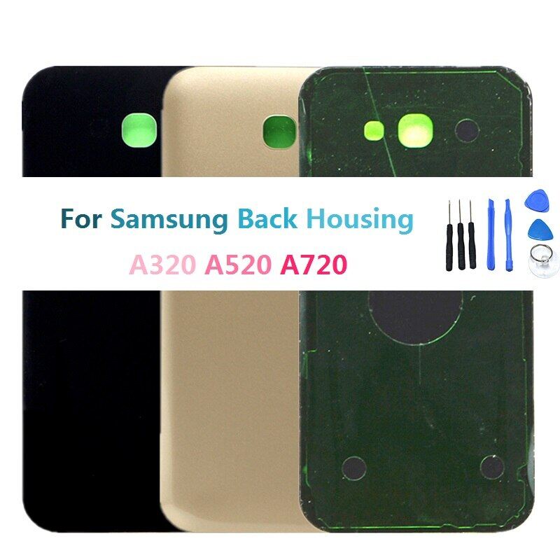 Best Glass Cover Housing Replacement For Samsung Galaxy A3 A5 A7 A320 A520 A720 Back Door And Adhesive Sticke