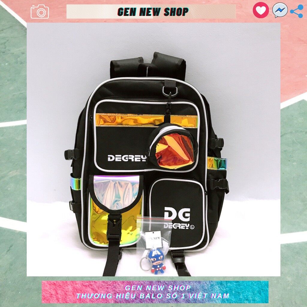 [HCM]Balo DEGREY Đi Học HOLOGRAM Dạ Phản Quang Phát Quang Thời Trang Nam Nữ Đẹp Học Sinh BL DQ DR 01 (tặng móc khóa+ giấy thơm)