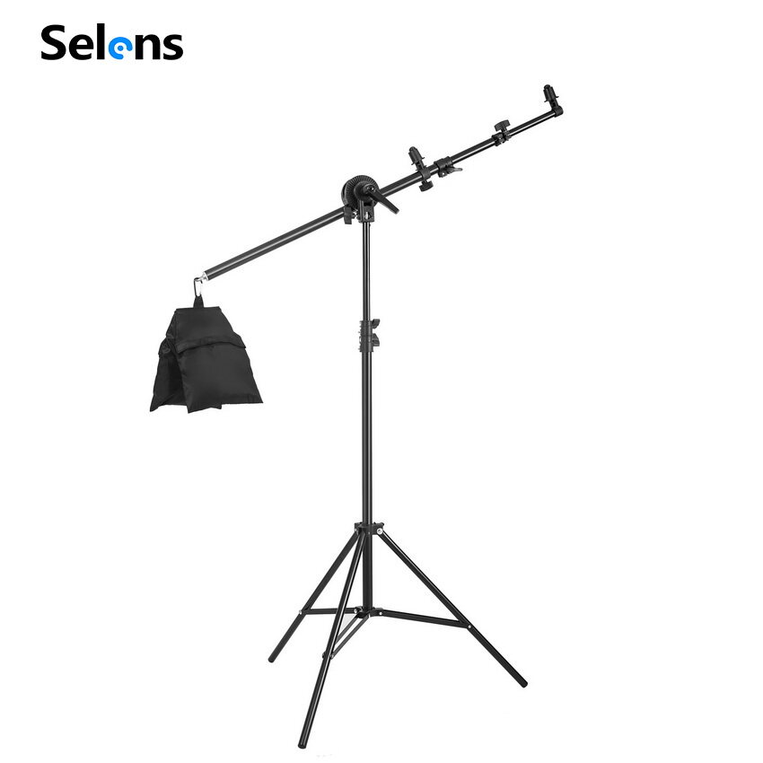 Selens T Type Metal Stand Reflector Holder Backdrop Support Background Stand Tripod Bracket Studio Equipment Adjustable