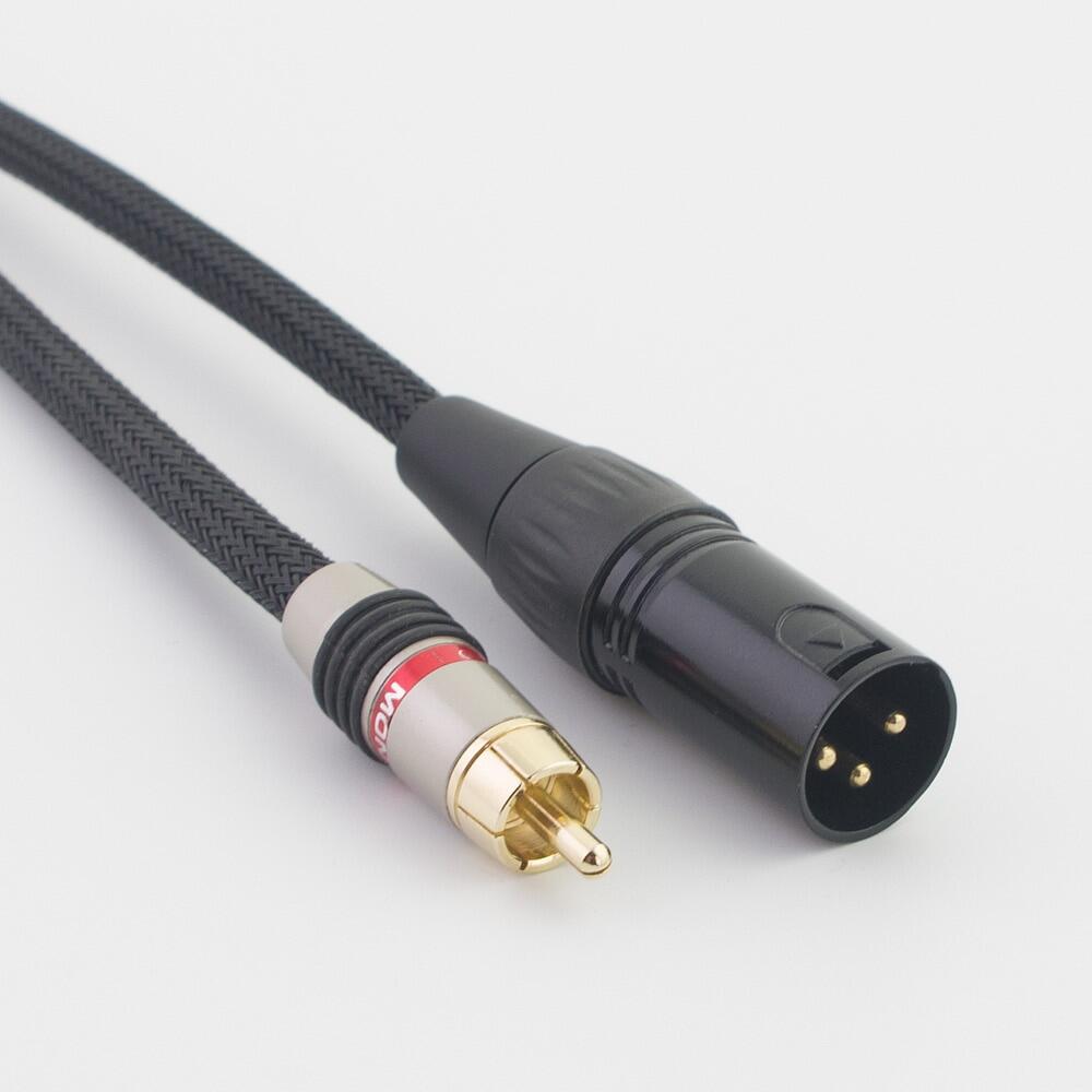 Đầu cắm tín hiệu âm thanh hifi xlr đầu cắm đực/cái sang rca kép đầu nối cáp cho loa khuếch đại -