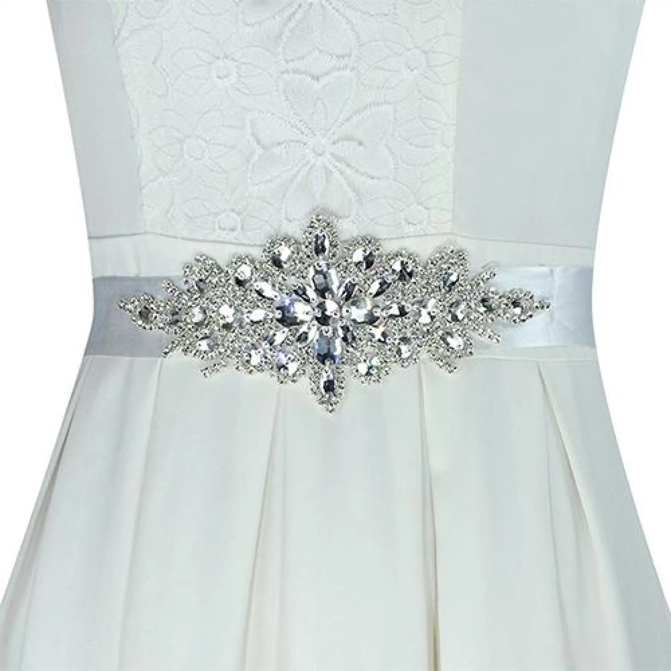 windycat Rhinestone Bridal Sash Waist 