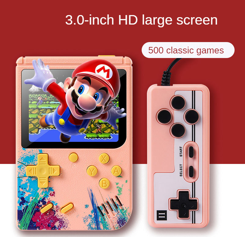 🎮[Total 500 games] Handheld electronic game console Ultra-thin portable game console Retro game console Use USB to charge With speakers consolas de jogos de vídeo gameboy gameboy 500games