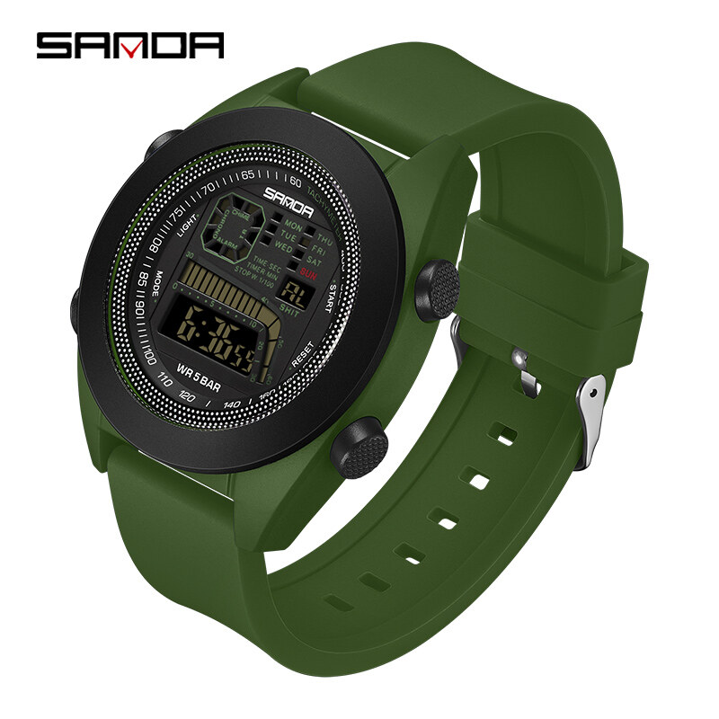 Sandals Noctilucent Electronic Digital Led Luxury Men's Waterproof Sports Leisure Watch SD9025-8 ราคา 227 บาท*ส่งฟรี