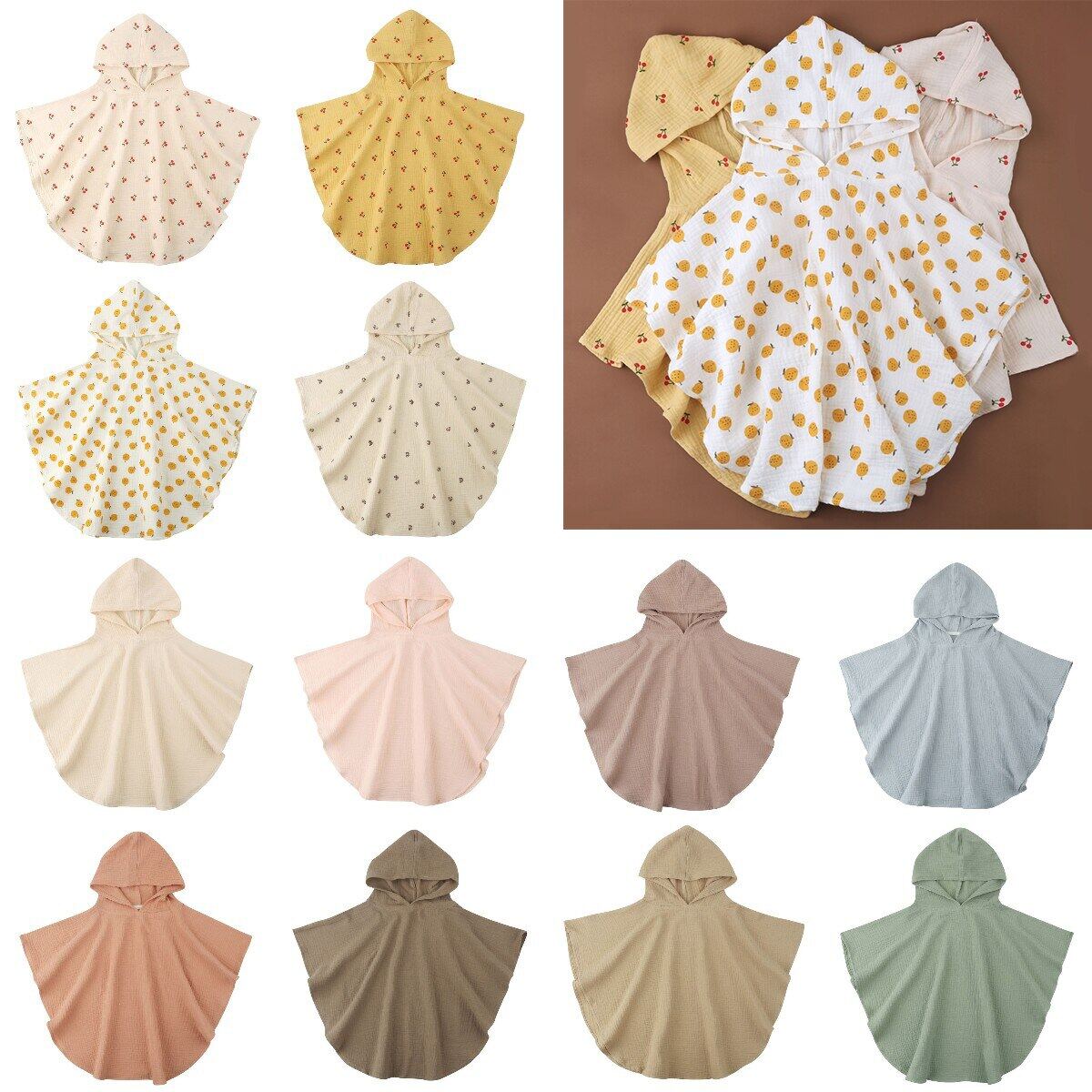 Mềm Cotton Khăn tắm có mũ cho trẻ em khăn tắm Cho Nam Nữ Áo Choàng Tắm Ngủ