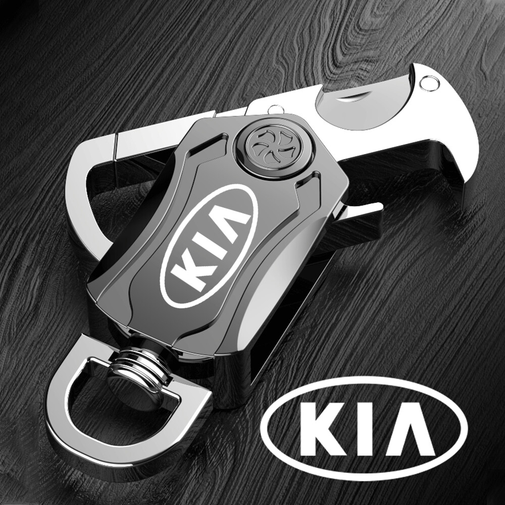 Móc khóa xe kia, móc khóa sáng tạo, móc chìa khóa bằng da quà tặng sinh nhật móc khóa thời trang nam kim loại xe keyring phụ kiện xe hơi
