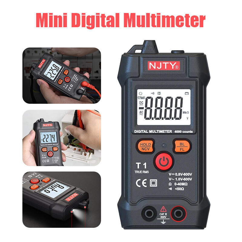 New Mini Kỹ Thuật Số Vạn Năng, Vôn Kế 600V, Đồng Hồ Vạn Năng Đa Năng Cầm Tay AC DC True RMS NCV Máy Kiểm Tra Điện Áp Đếm 4000