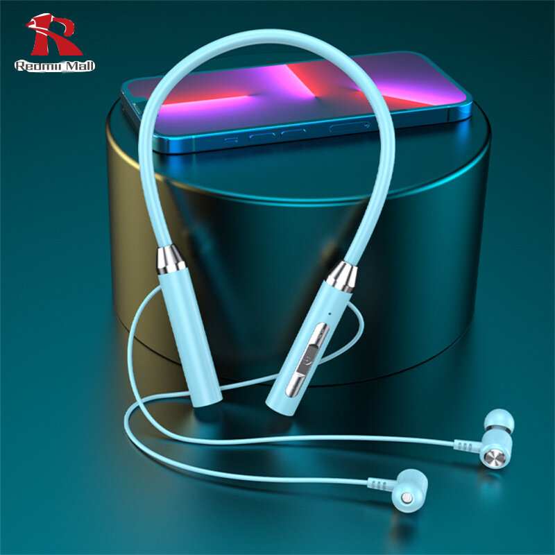 Tai Nghe 5.2 Không Dây Tương Thích Bluetooth Tai Nghe Thể Thao Thông Dụng Chống Ồn Âm Thanh Nổi Đeo Cổ Có Micrô