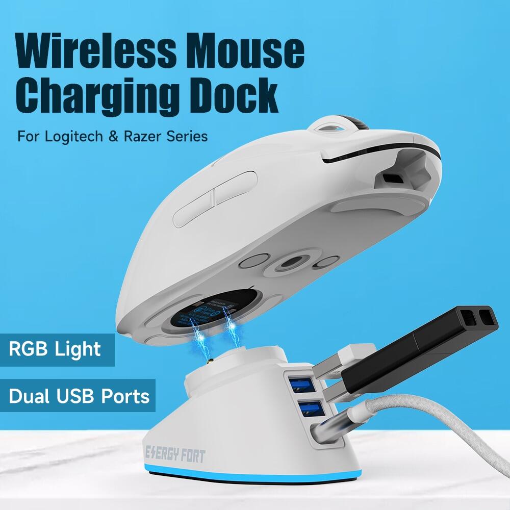 Bộ sạc chuột không dây cho logitech g pro x superlight g502 x lightspeed gpw 2 razer deathadder v2 naga pro viper dock station