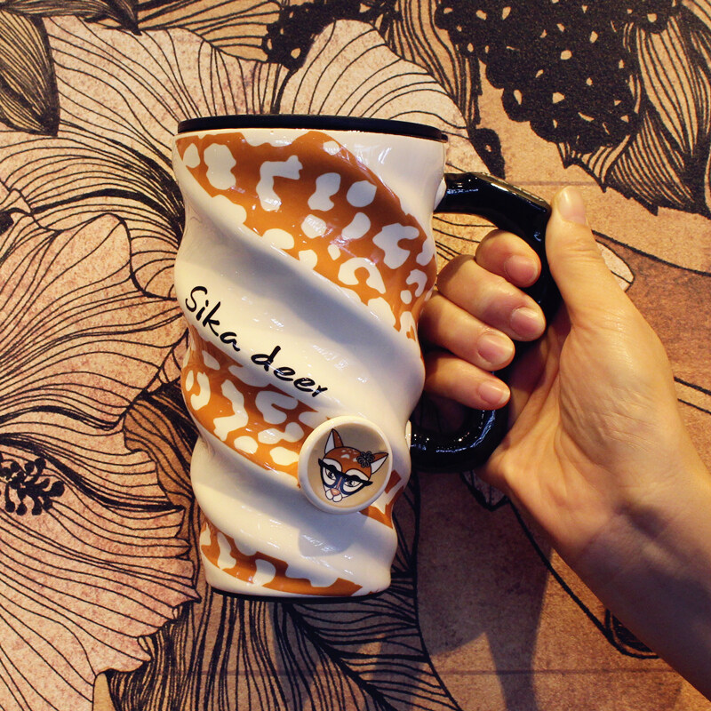 Starbuck Mug 2020 mới nhất sáng tạo loạt màu xanh cốc cà phê gốm dung tích lớn có nắp đậy phiên bản Hàn Quốc Starbuck Singapore