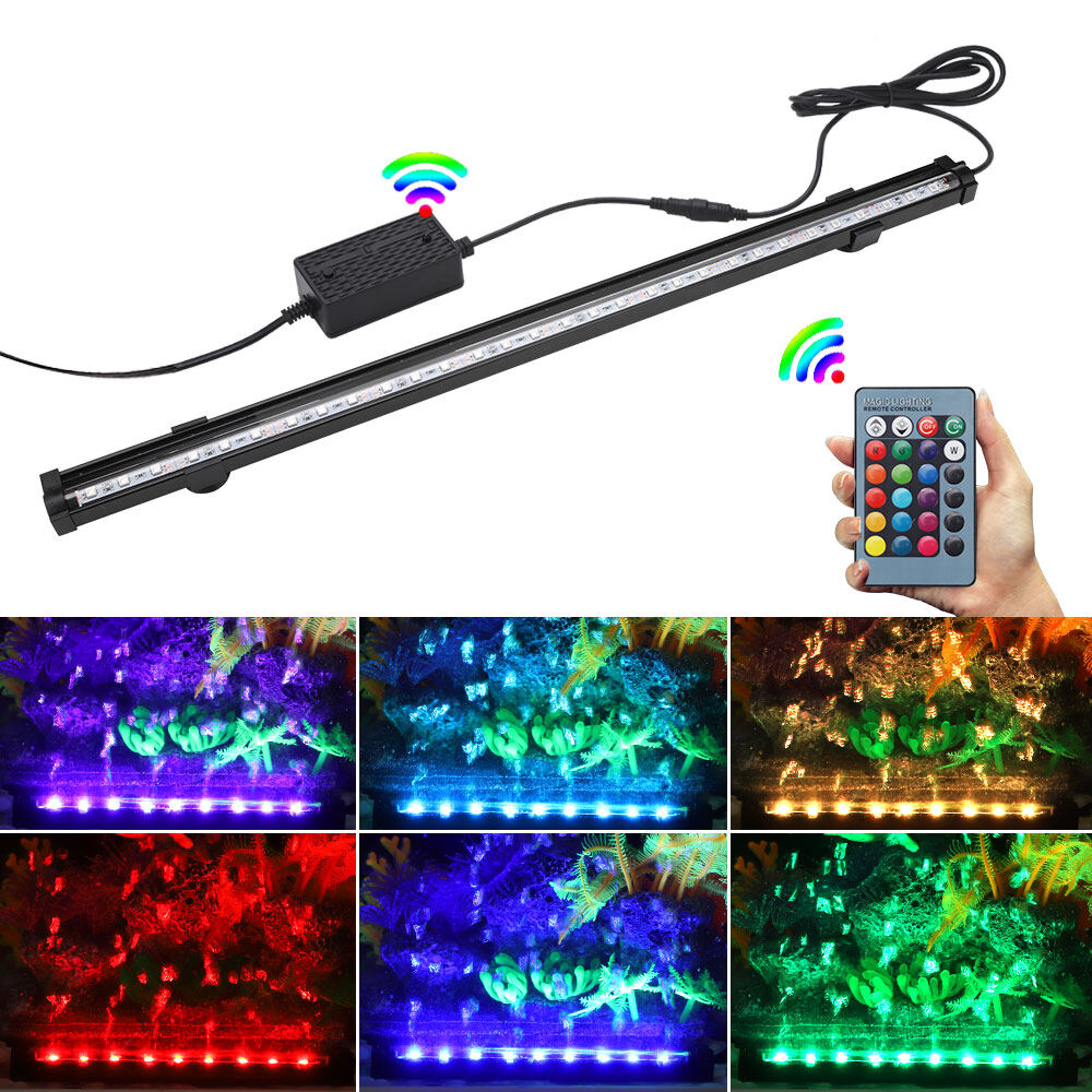 Seven Master Đèn Led 7 Màu Sắc Thay Đổi Đèn Bể Cá 20-112Cm Chìm Đèn Bong Bóng Khí Cây Thủy Sinh Cho Bể