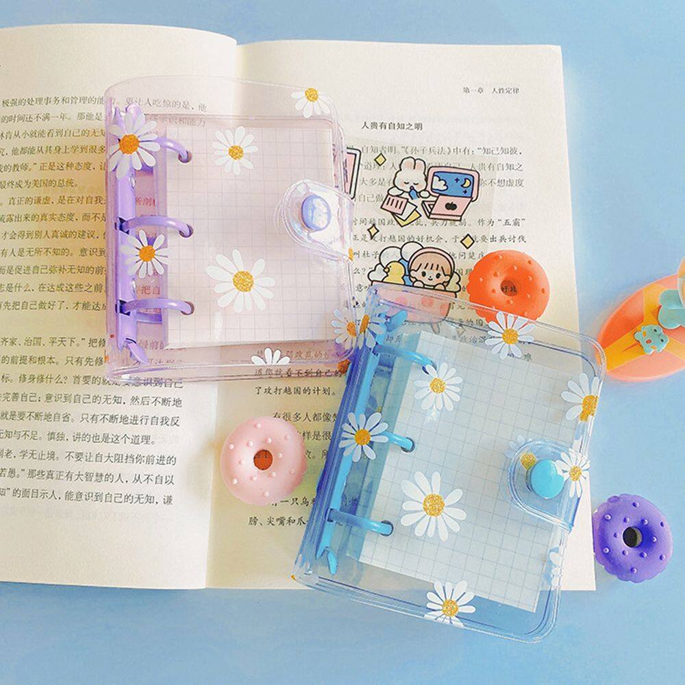 Pidistr nhật ký văn phòng phẩm dễ thương sổ ghi chép cầm tay mini 3 lỗ sổ ghi chép sổ còng hình lá rời sổ tay hình hoa cúc
