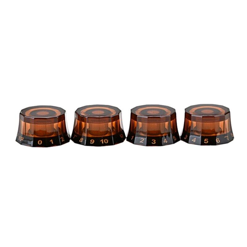 {“: ”? 4 chiếc guitar điện knobs Guitar núm điều khiển chiết áp 6mm trục quay nút điều chỉnh tốc độ Bộ núm chỉnh âm lượng