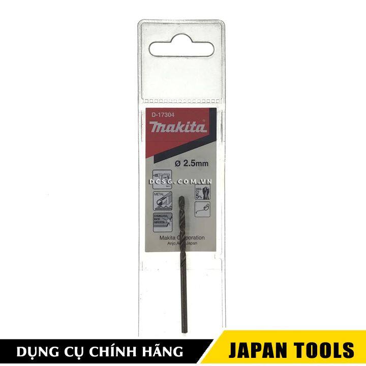 Mũi khoan inox 2.5x57mm hss-co 5% makita d-17304 | japan tools