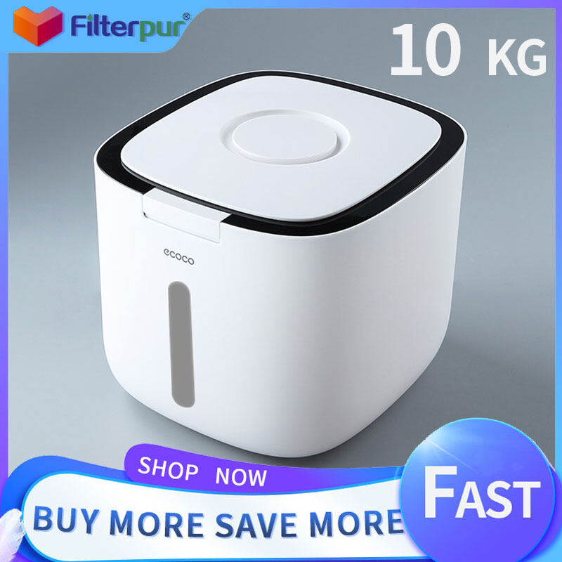 Filterpur Kiểu Bắc Âu Nút Tự Động Kín, Không Thấm Nước Chống Ẩm, 10Kg Hộp Lưu Trữ Ngũ Cốc Gạo Chất Lượng Cao Hộp Lưu Trữ Nhà Bếp Container Đựng Gạo Thùng Gạo Máy Rút Thực Phẩm