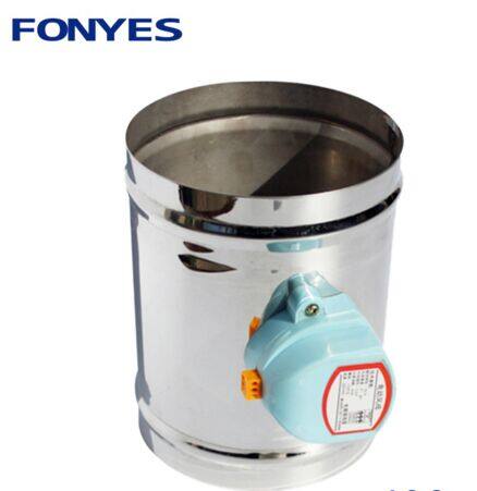 Van điện từ bằng thép không gỉ hvac van giảm chấn động cơ ống dẫn điện cho van kiểm tra thông gió 75mm 220v 12v 24v