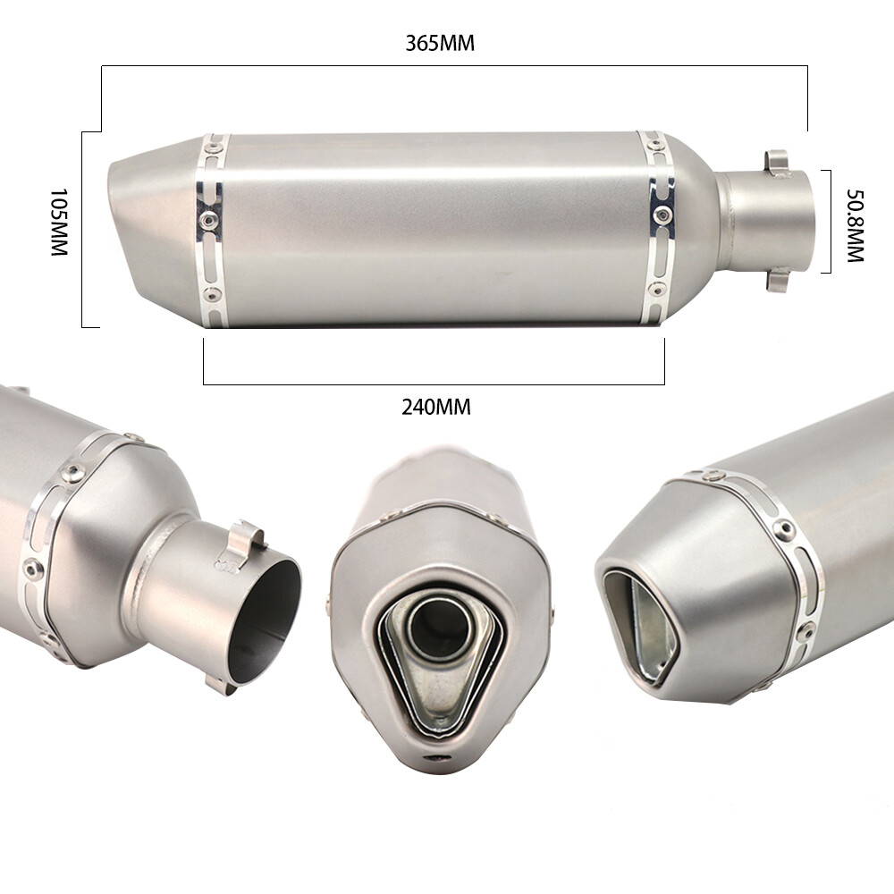 Ống Xả Akrapovic Mô Tô 51MM ZSDTRP, Bằng Thép Không Gỉ, Giả Titan Với Bộ Giảm Thanh, Ống Thoát Hiểm Bình Xăng Cho Xe Yamaha Honda KTM Kawasaki Ducati Slip-On