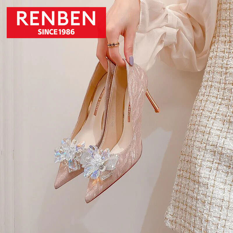 Renben shoes high heels Giay High got female new style wedding shoes