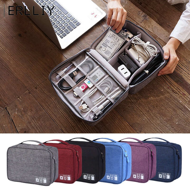 Electronic Accessories Cable Organizer Bag Travel Charger Storage Case Pouch LI 