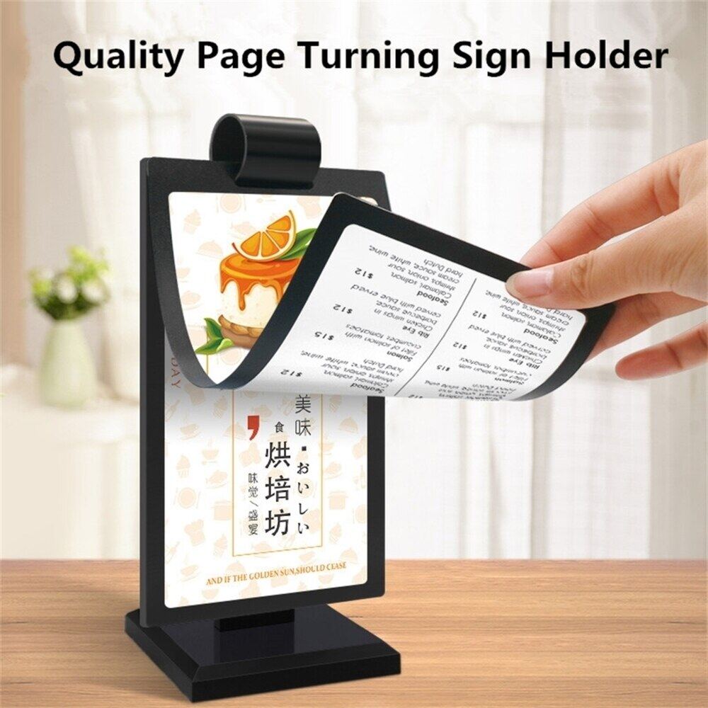 100 200Mm Double Sided Table Top Acrylic Menu Card Sign Display Stand